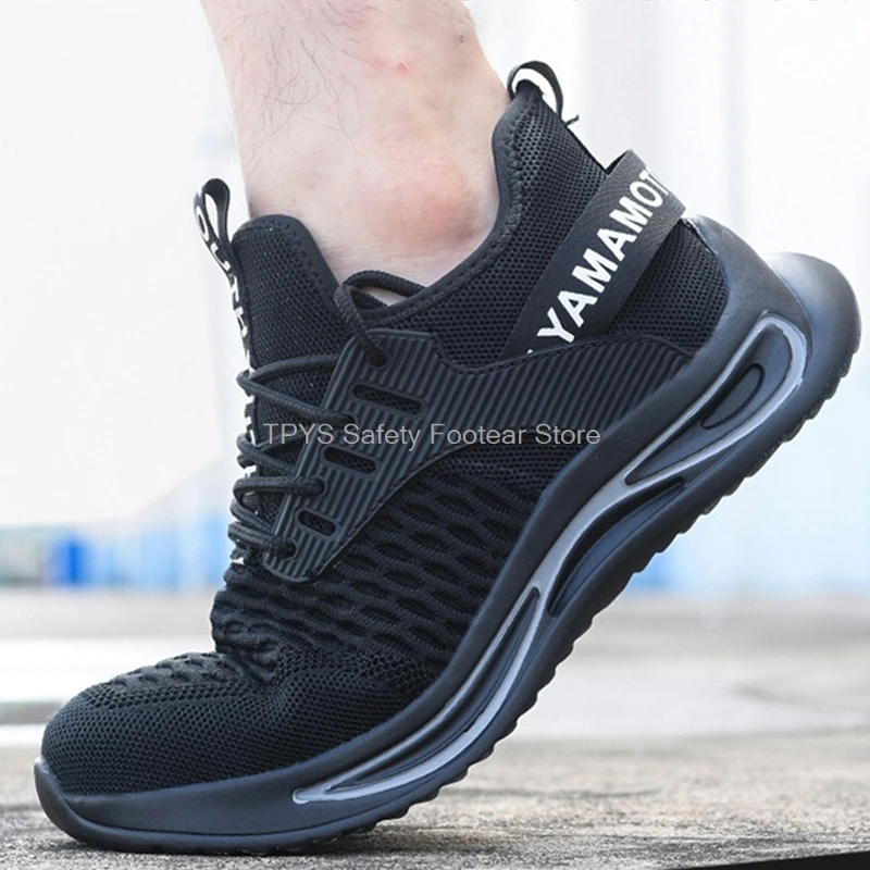 

safety shoes men work shoes steel toe cap anti-puncture breathable working shoes male industrial protective footwear work boots
