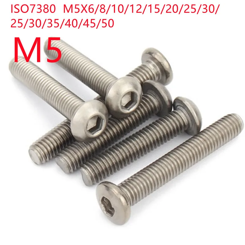 

Титановый шестигранный винт iso7380 m5 * 6/8/10/12/15/20/25/30/35/40 TA2, 10 шт.