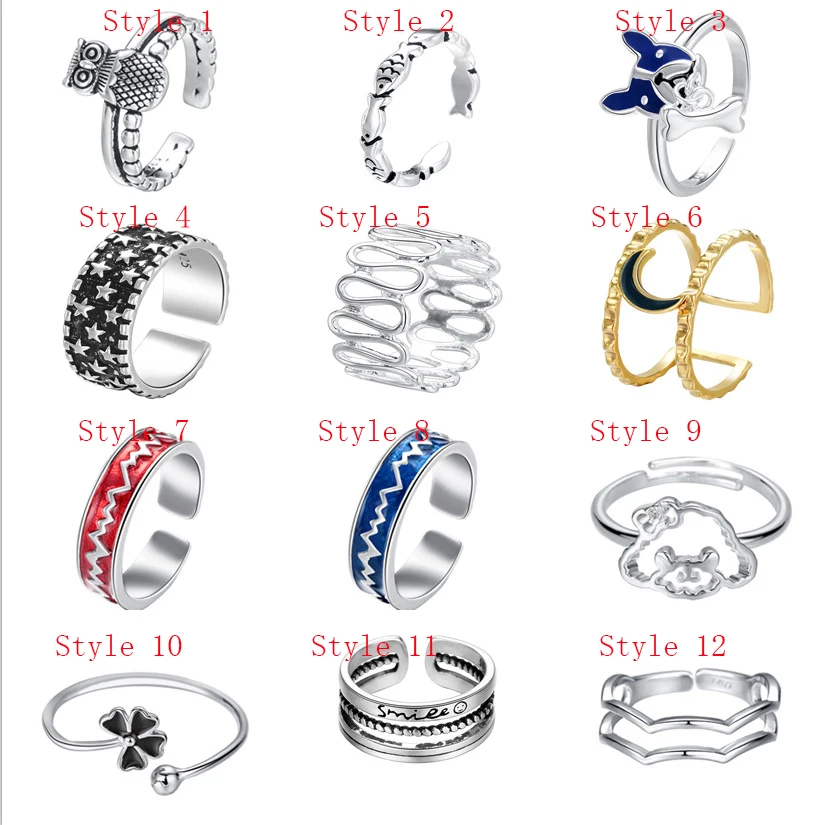 Чандлер античное эмалевое кольцо Глазурь масло Сова Луна Геометрия лист звезда