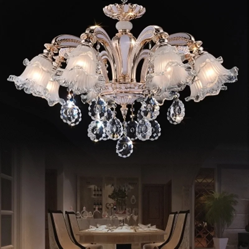 Luxury Crystal Chandelier Living Room Lamp lustres de cristal indoor Lights Crystal Pendants For Chandeliers