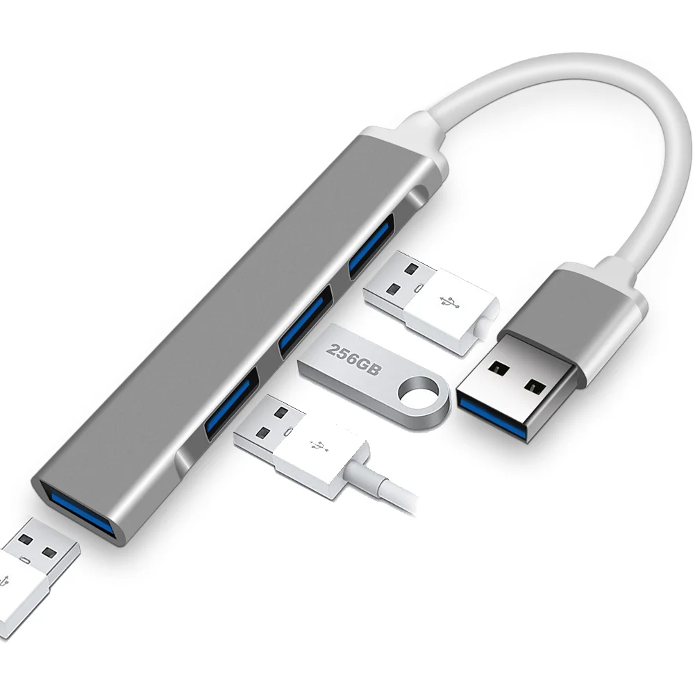 

Разветвитель Usb 3,0 концентратор один с четырьмя Usb-удлинителями из алюминиевого сплава док-станция мини аксессуары подходит для домашних но...