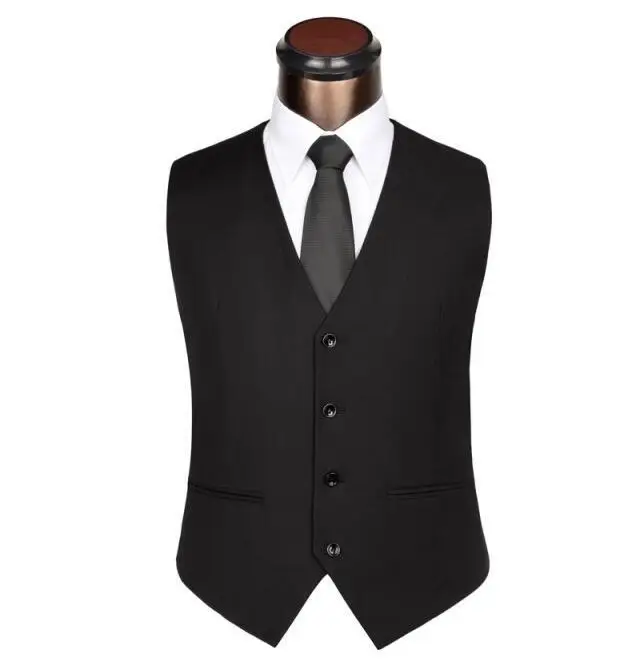 

Men Classic Vest Solid Slim Fit For Formal Wedding Business Groomsmen Elegant Single Breasted Vest Suit Men Clothing 202