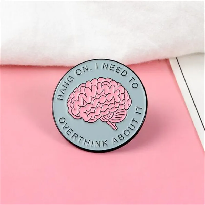Креативный Металлический Эмалированный значок для мозга декоративный медсестры