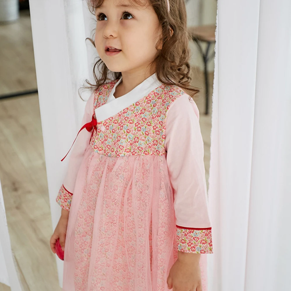 Детское традиционное платье Hanbok для девочек в Корейском стиле милое детвечерние