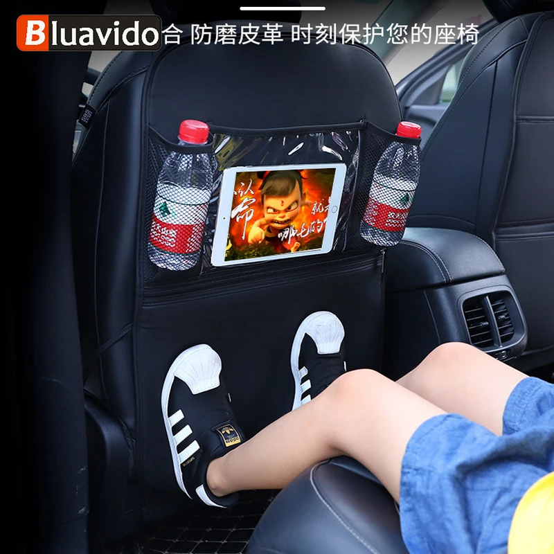 Кожаный коврик на заднее сиденье автомобиля детский для защиты от ногами
