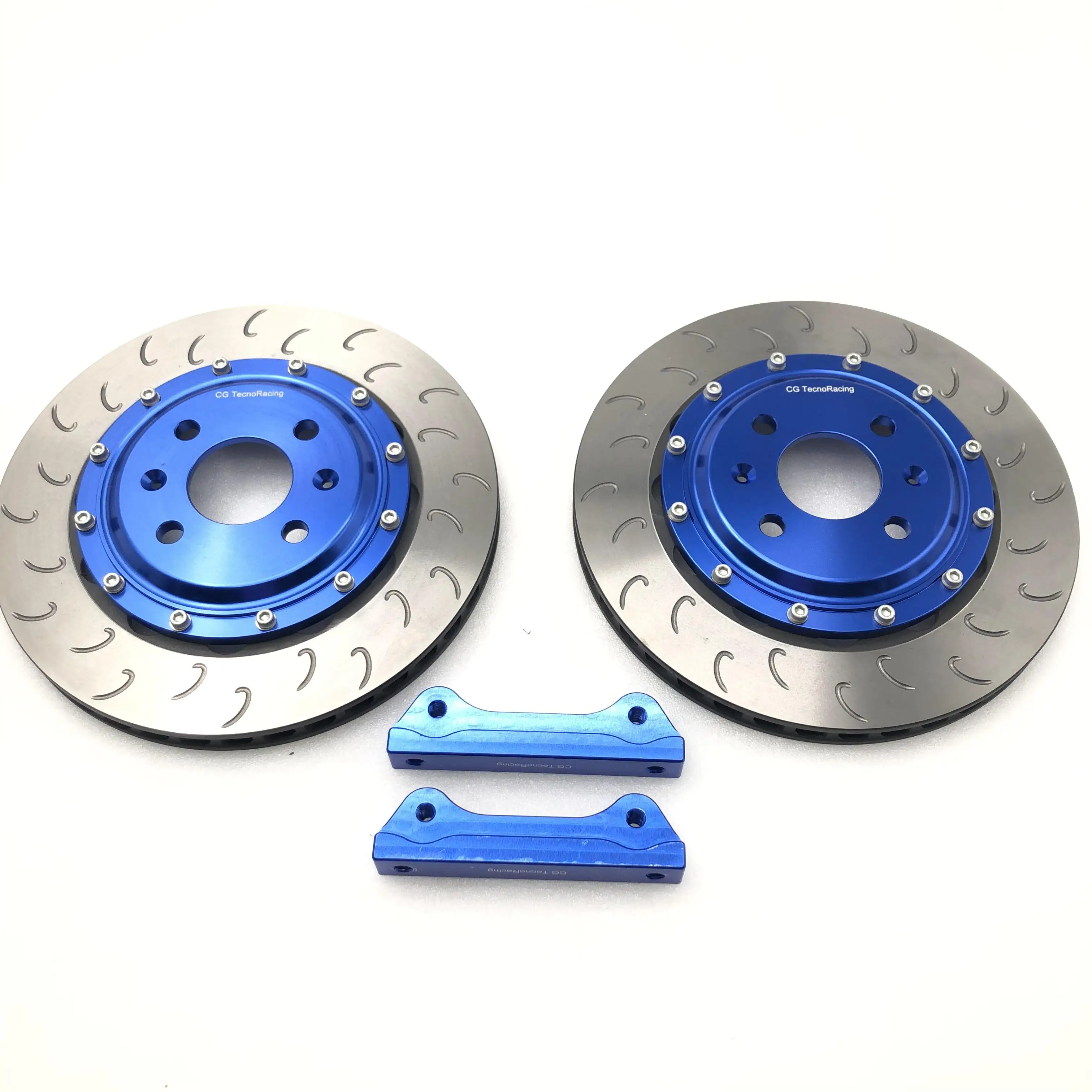 Тормозной диск 330*28 мм с заказной фиолетовой/серой центральной крышкой и