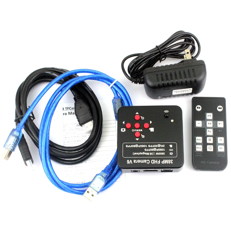 Цифровой микроскоп 38MP 60F/S HDMI VGA камера + объектив с креплением 130X C 56 светодиодный