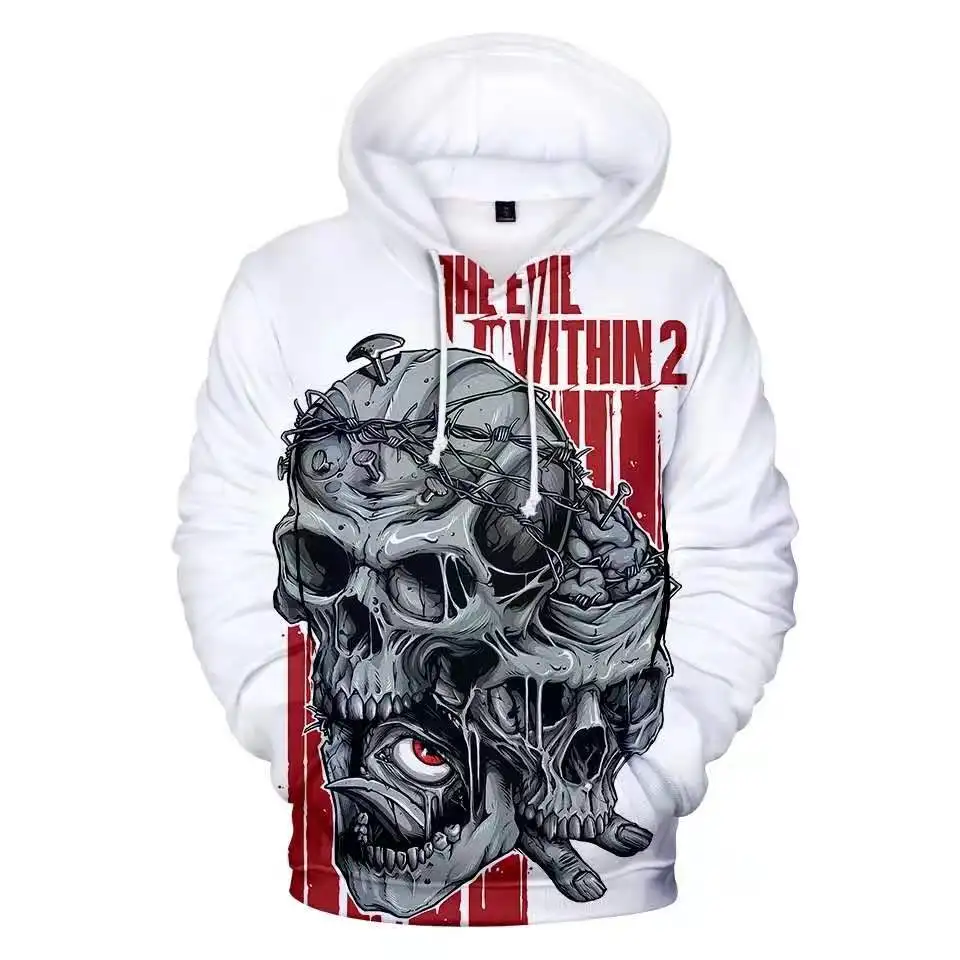 

Newly launched white 3D Venom Hoodie Hot Movie Skull Print Men's Fall Pullover Harajuku Street Men's Pullover