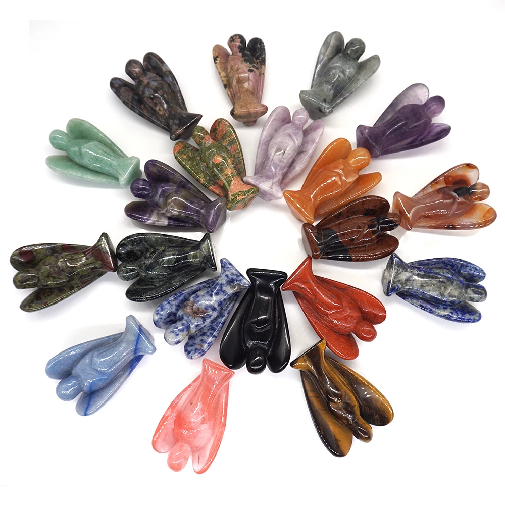 2 &quotАнгел-хранитель фигурка исцеляющий кристалл драгоценный камень статуя Семья