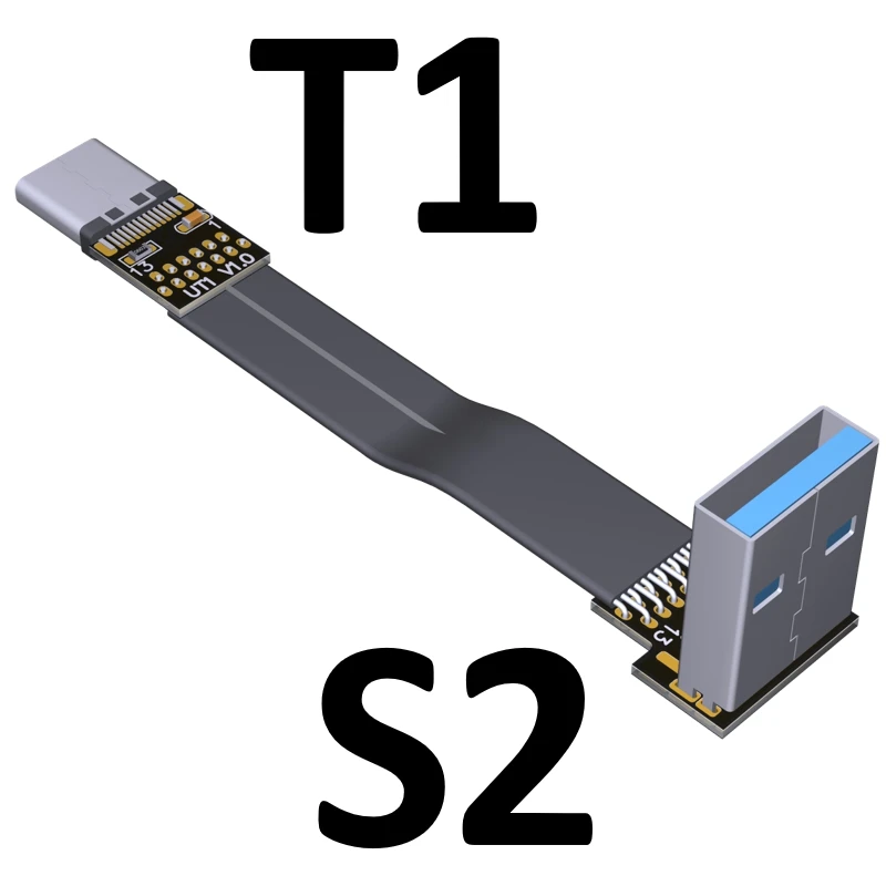 3A Тип USB C двойным углом 90 градусов кабель с разъемом usb c для лента плоская
