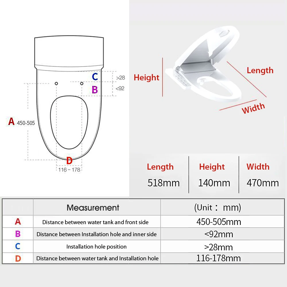 Умная крышка для унитаза Smartmi с фильтром подогревом воды электронный спрей биде