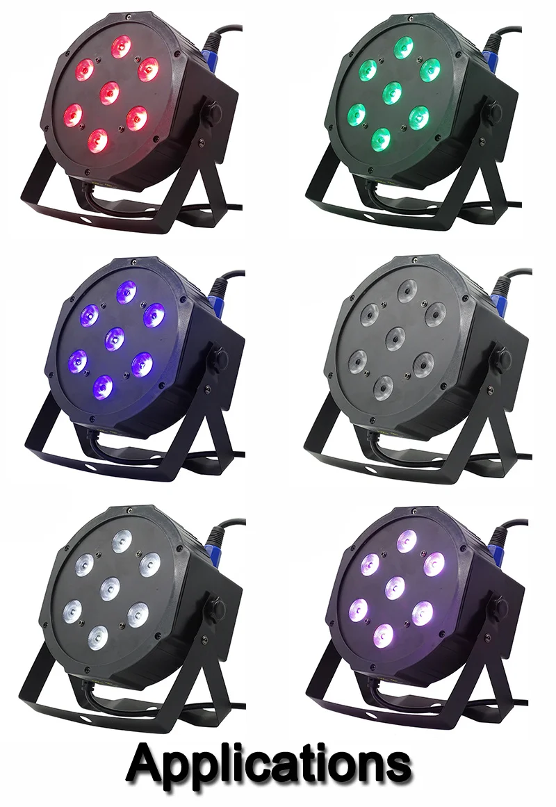 2 шт./лот 7*12 Вт светодиодные лампы бусины 7x12 Вт led Par огни RGBW 4в1 плоский par led dmx512 Диско Огни профессиональное студийное диджейское оборудование