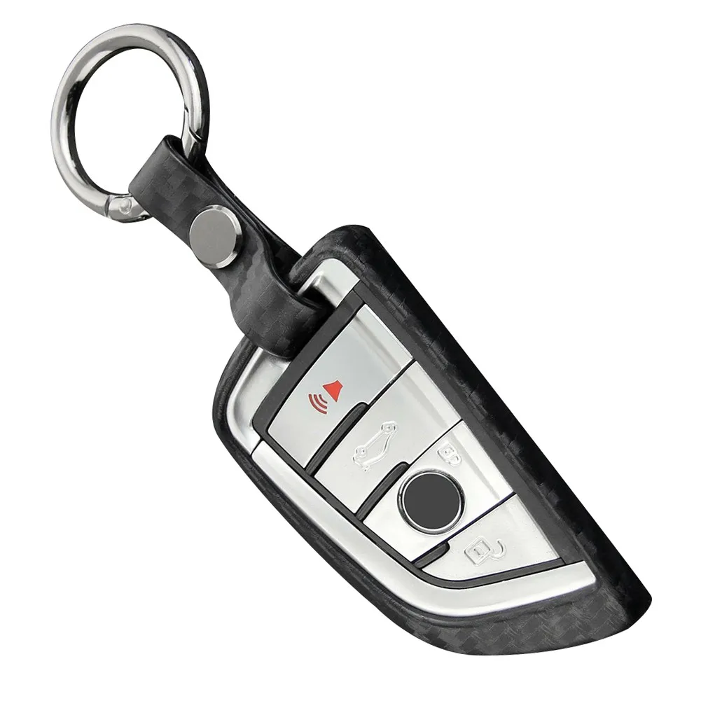 

1 Pcs Key Case Carbon Fiber For BMW Holder Shell Key Fob Cover Scratch Proof