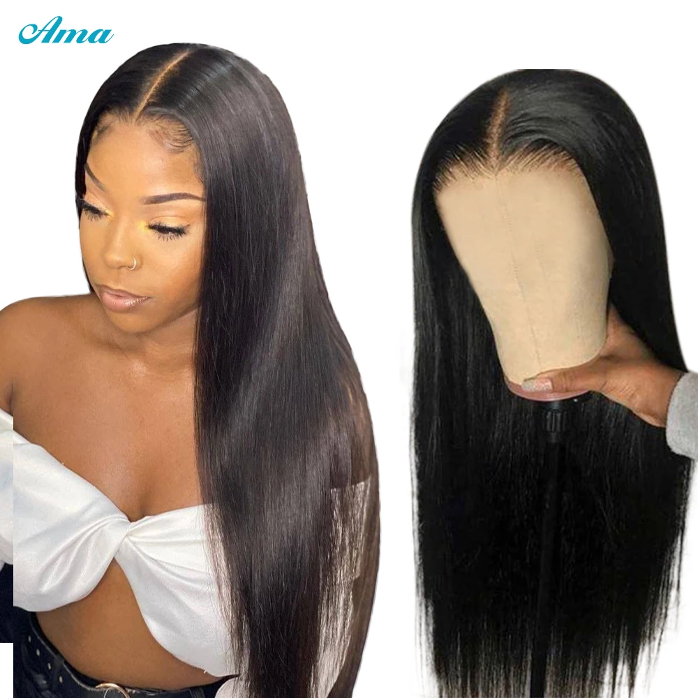 

Ama с прямыми Синтетические волосы на кружеве парик бразильский человеческих волос парики для чернокожих Для женщин прозрачный Синтетическ...