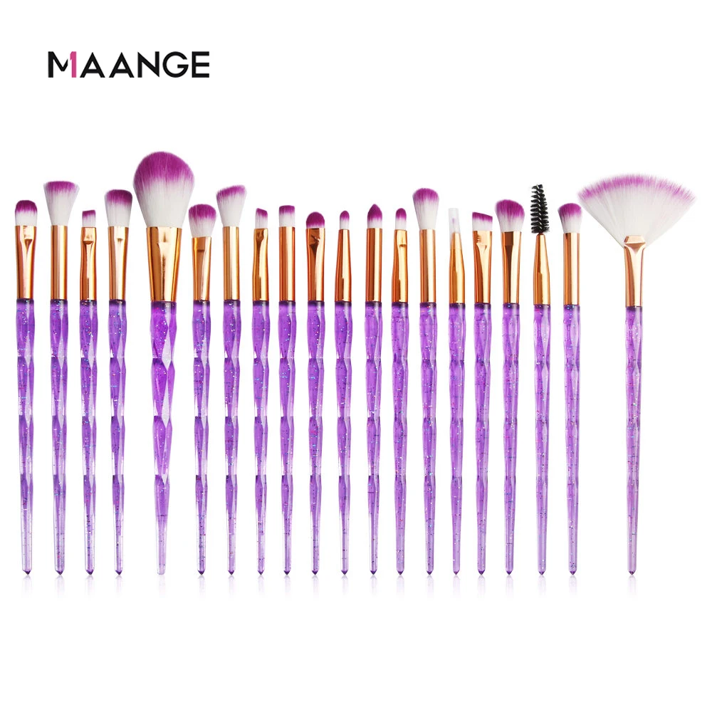 7 20 шт набор кистей для макияжа с бриллиантами пудра основа румяна растушевка
