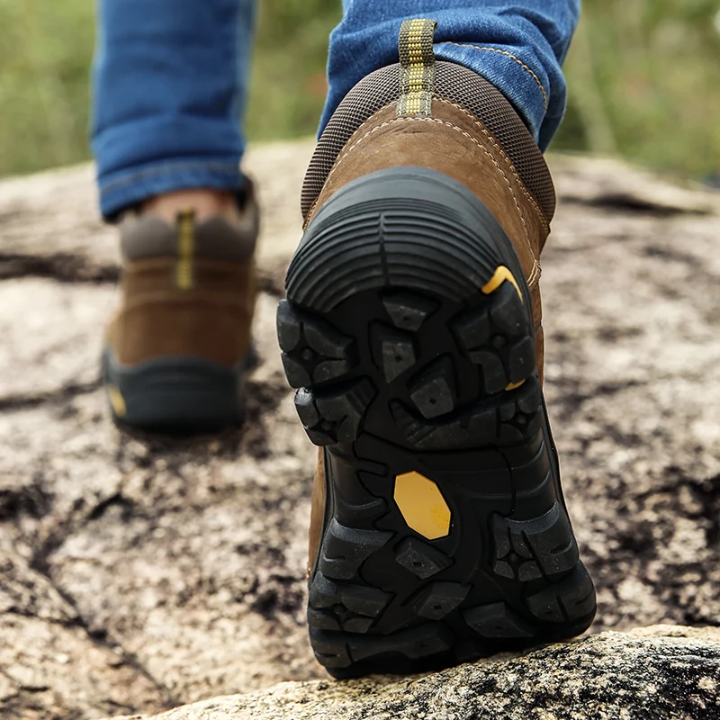 Новые мужские зимние ботинки классические из натуральной кожи военные