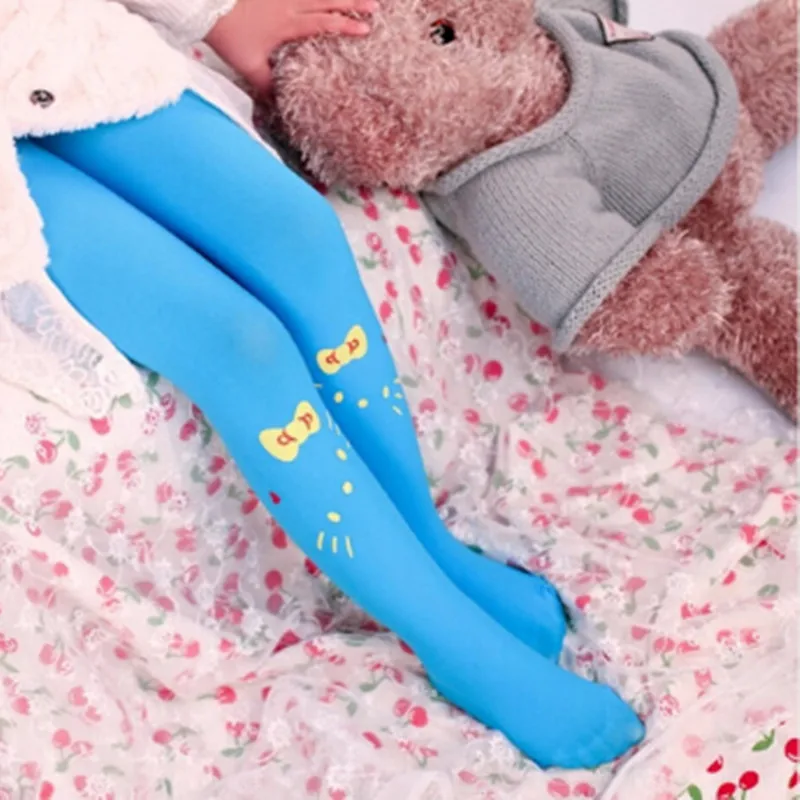 8 шт./лот разноцветные колготки для девочек модные вязаные чулки детские от 3 до