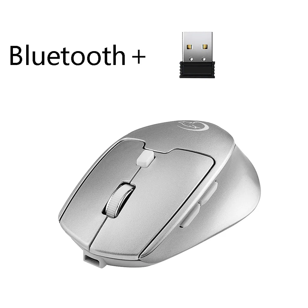 Binmer мышь G823 2 4G + Bluetooth проводная перезаряжаемая Мобильная USB для ноутбука игр