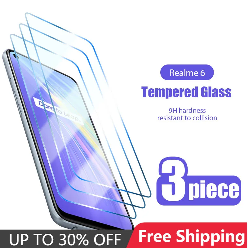 

3PCS Protective Glass for Realme 3i 3 2 Pro 1 HD Hardness Screen Protector for Realme 7i 7 6 5 Pro 6s 6i 5s 5i Front Glass
