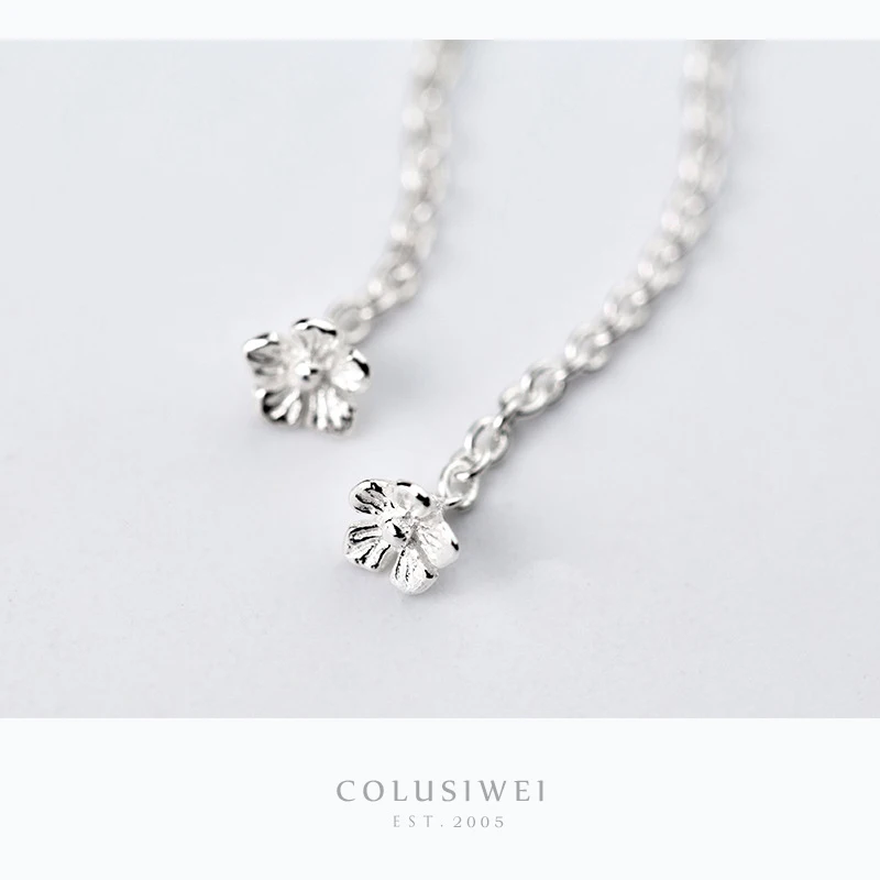 Серьги-подвески женские из серебра 925 пробы Длинная кисточка цепочка | Украшения