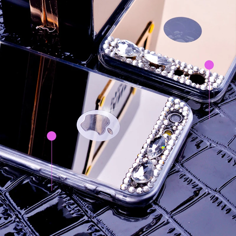 Алмазный зеркальный чехол для Pocophone F1 Xiaomi Redmi A1 A2 5X 6X 3S Note 3 4 4A 4X 5 Plus 5A 6 6A 7 7A K20 9T 8 Pro