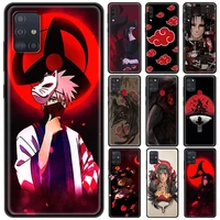 Phone Accessories Case for Samsung Galaxy A32 A52 A72 A12S A12 A02S A51 A71 A41 A01 Luxury Cover Akatsuki Anime Naruto