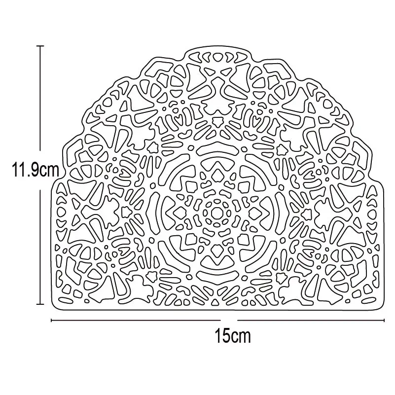 

Metal Cutting Dies half circle frame background new craft die Stencil For DIY Scrapbooking Paper/photo Cards Embossing Dies