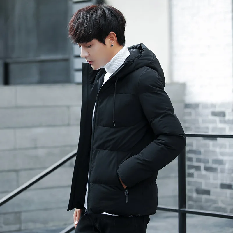 

Thicken Cotton Down Jacket New Men's Winter Short Warm Jacket Coat Men's Snow Wear Tide Brand Clothing