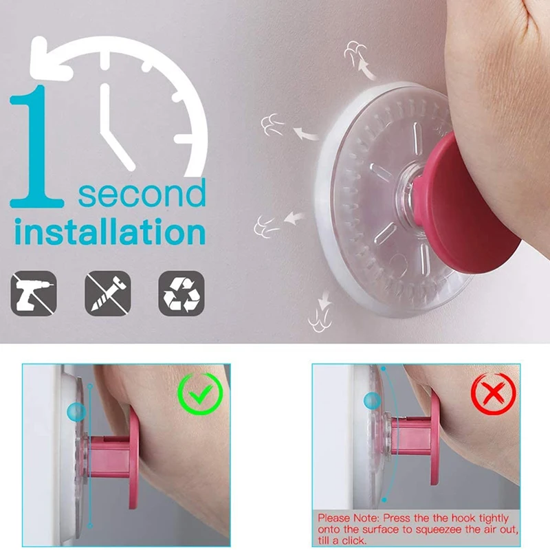 

Waterproof Durable Self Adhesive Hook Ups High Quality Storage Holder for Home Bathroom Kitchen Cup Sucker Hanger Key Holder