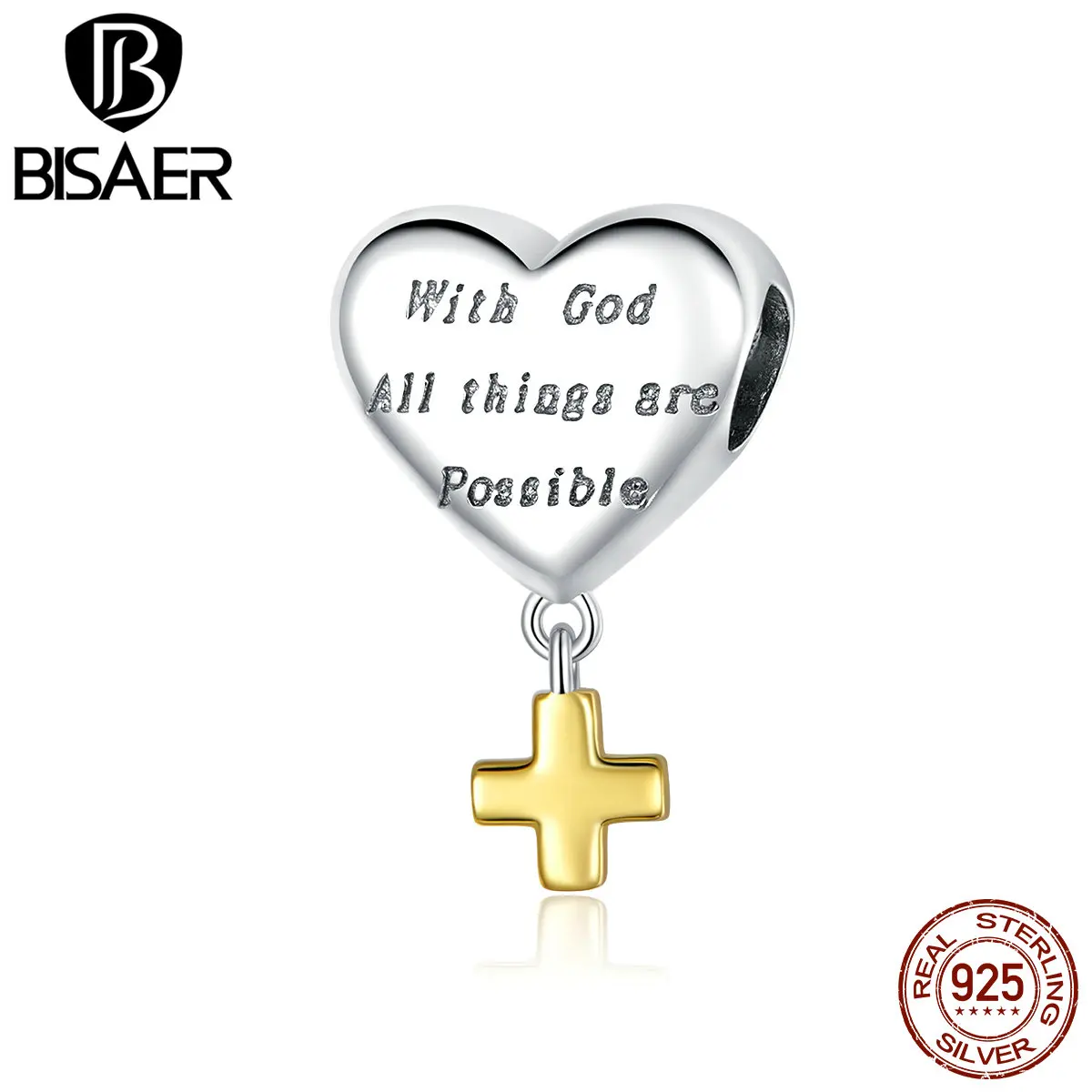 Подвеска для бисера с эмалью в форме сердца|Бусины| |