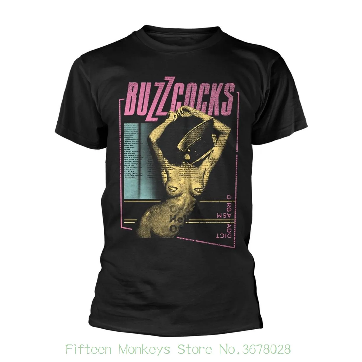 Хлопковая мужская футболка высокого качества для оргазма Buzzcocks унисекс Tg. Размер