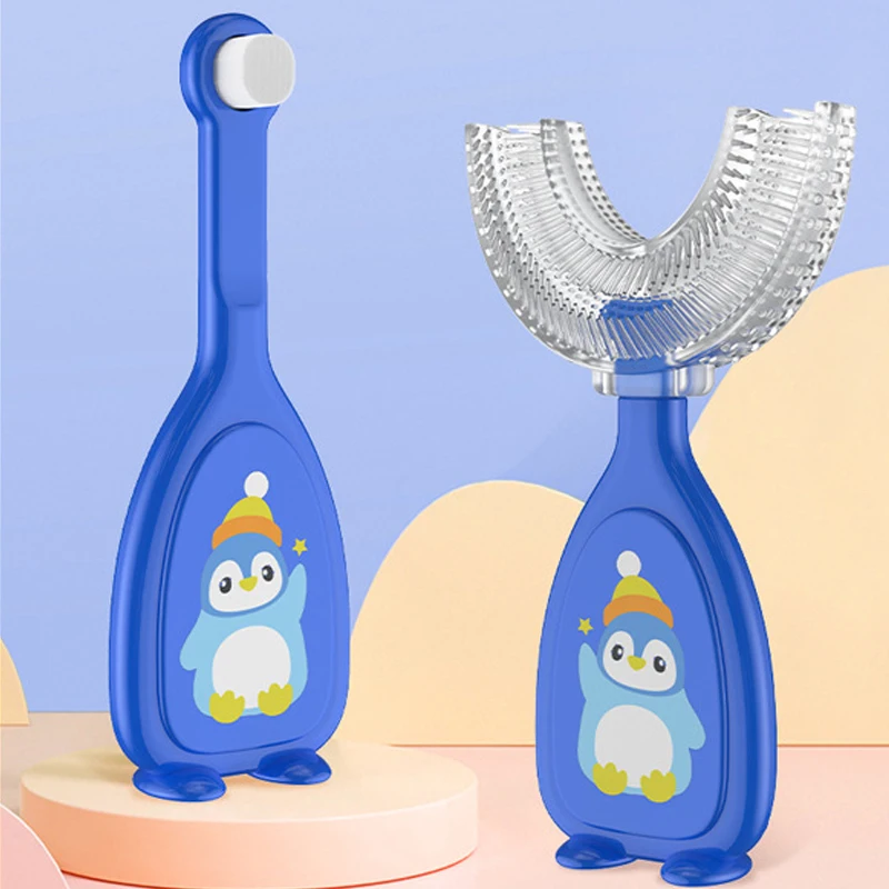 

Children U-Shape Toothbrush 2-12years Kids Teeth Oral Care Cleaning Brush Soft Silicone Teeth Whitening Cleaning Tool Brush