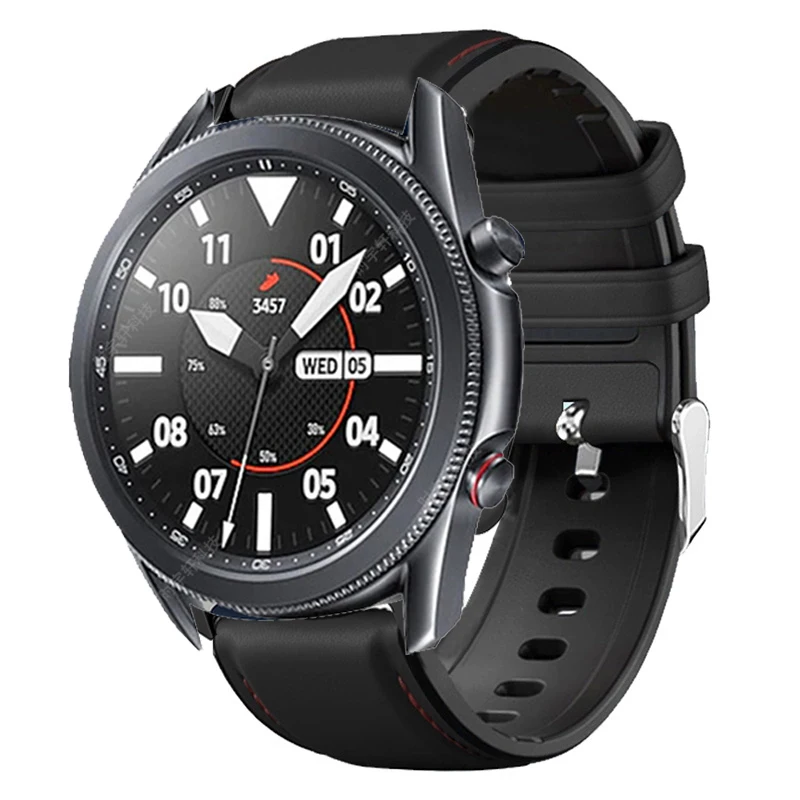 Ремешок силиконовый для Samsung galaxy watch 3 45 мм спортивный браслет наручных часов Watch 46