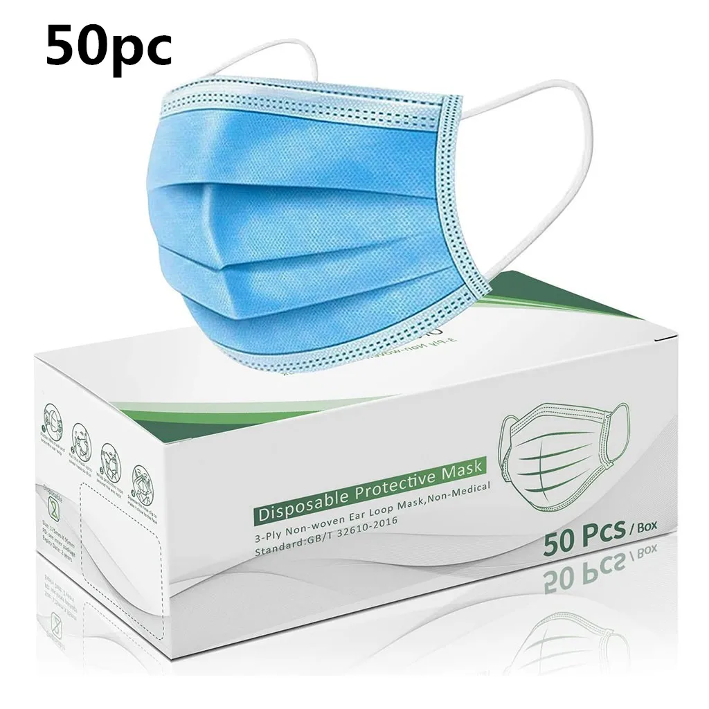 50 шт. хорошее качество Одноразовые 3 слойные фанерные дышащая уход за кожей лица