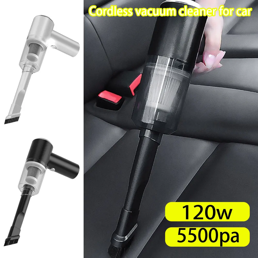 

Car Vacuum Cleaner for SUV Truck Home Office W91F USB Rechargeable Cordless 5500Pa 120W Portable Handheld Powerful Wireless