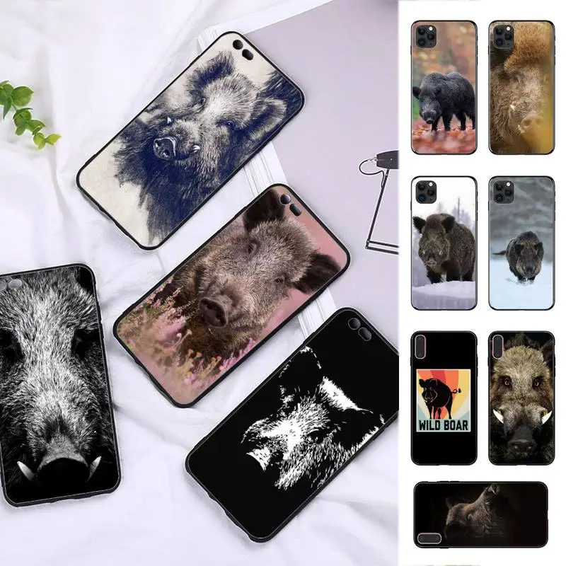 

Wild Boar Animal Phone Case for iphone 13 11 12 pro XS MAX 8 7 6 6S Plus X 5S SE 2020 XR case