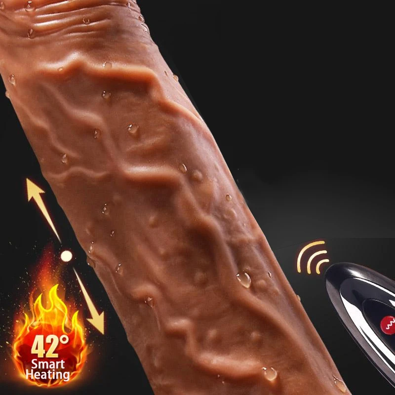 Толкающий вибратор с дистанционным управлением реалистичный фаллоимитатор