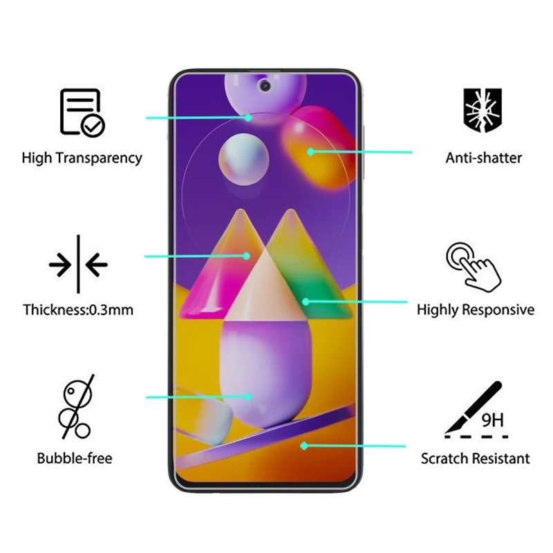Закаленное стекло для Samsung Galaxy M31s Защита экрана SM M317F/DS защитное на без NFC