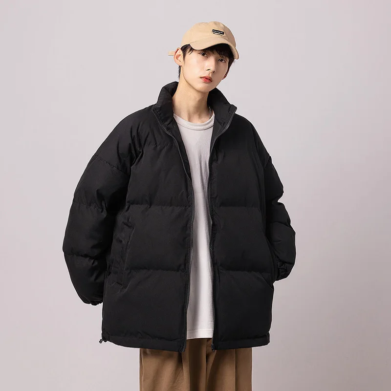 

2021Lappster men's Harajuku artist winter coat men's street clothes hip hop Parker Korean black clothes fluffy custom logo coat