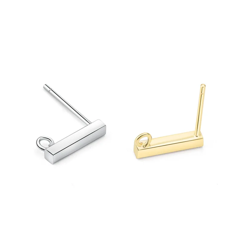 Серьги подвески из серебра 925 пробы золотого цвета|Ювелирная фурнитура и