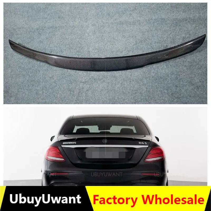 

For Mercedes-Benz E Class W213 Sedan 4 Door 2016 - 2019 Carbon Fiber Car Rear Trunk Wing Spoiler Rear Spoiler Wing Boot Lid