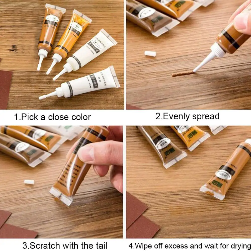 

20g Wood Furniture Refinishing Paste Wood Floor Scratch Paint Fast Remover Repair For Furniture Wax F7Y8