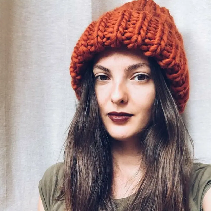 

Winter Women Hat New Autumn Female Warm Cap Knitted Beanie Girl Hats Woman Bonnet Femme Chunky Thick Stretchy Hats