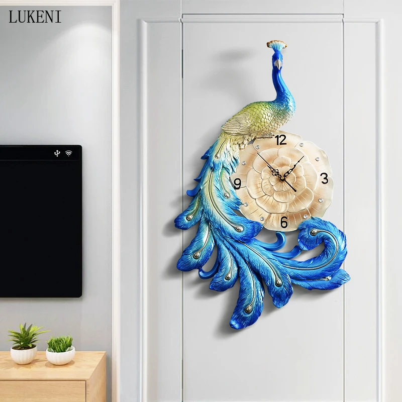 Настенные часы Павлин американский дом гостиная украшение для ресторана отеля