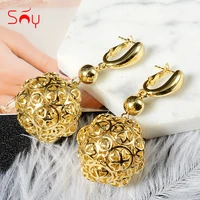 sunny jewelry fashion jewelry 2021 new design clip earrings for women high quality classic jewelry for romantic round hollow
