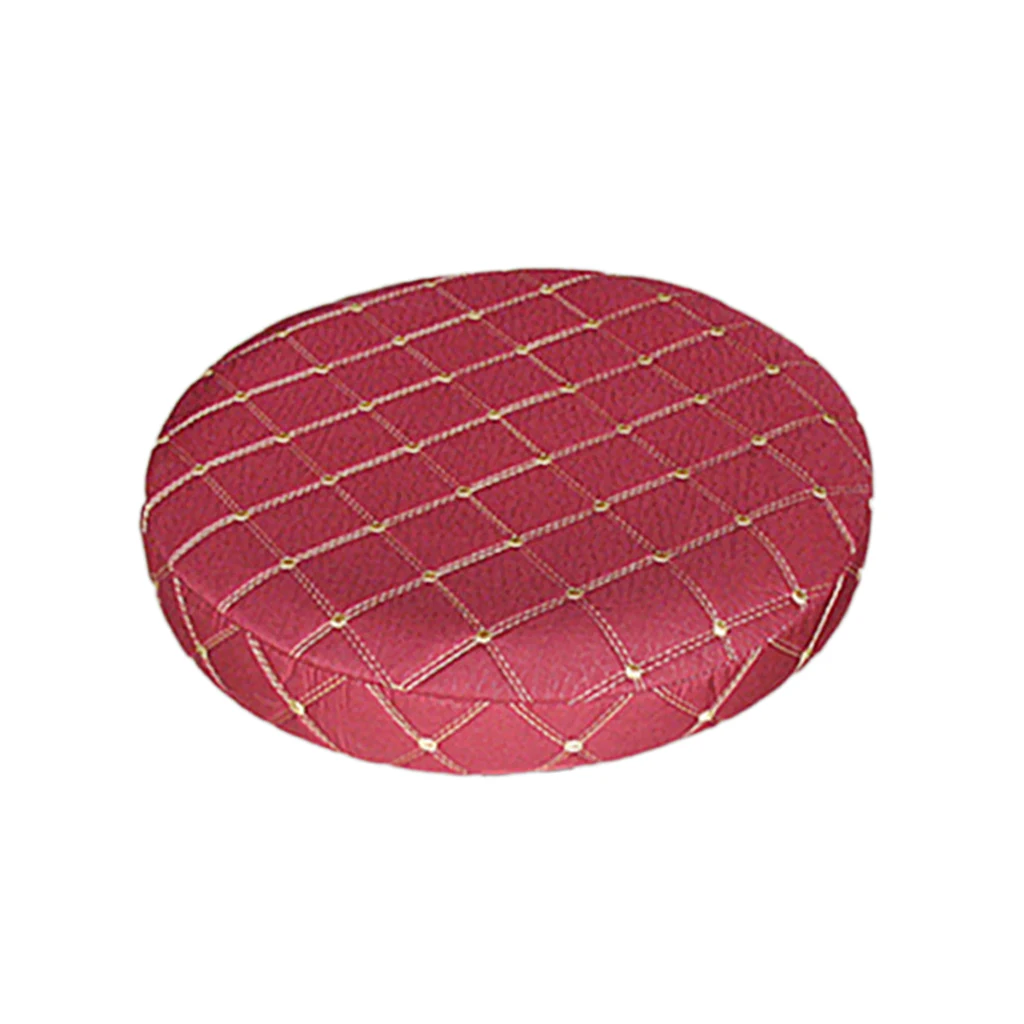 

Grid Pattern Bar Stool Cover - 11 Inch Round - Chair Seat Cover is filled with Comfortable