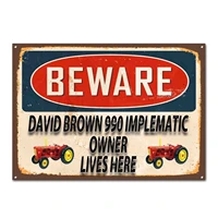 david brown tractor farming collectable vintage style tin sign metal sign metal poster metal decor metal painting wall