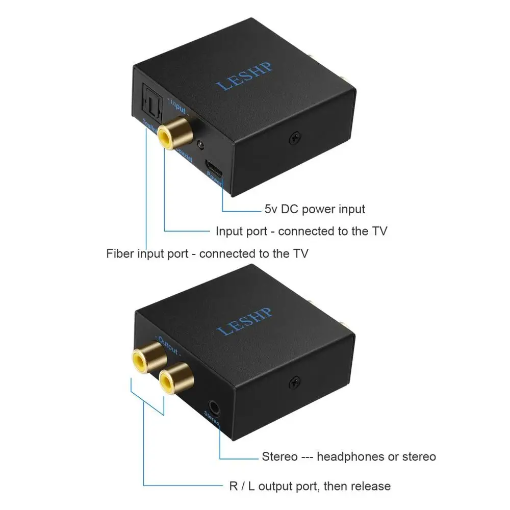 LESHP простой в эксплуатации аудио конвертер цифро аналоговый адаптер USB кабель для