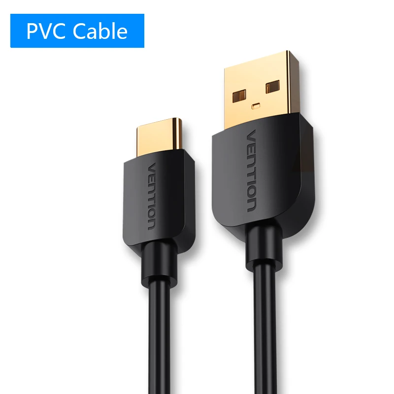 Vention Кабель USB типа c шнур для зарядки usb кабель 2A 3A USB C кабель для передачи данных зарядный кабель для LeTV LE1 MacBook OnePlus 2 zuk Z1 - Цвет: PVC