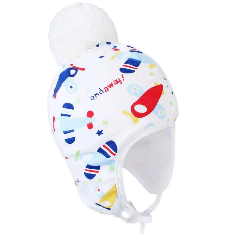 Милая хлопковая шапка с рисунком из мультфильма регулируемая эластичность